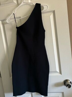 sculpt knit one shoulder dress Babaton | Dresses | New Aritzia Babaton Ribbed Mini Purple Small Designer indowestern gowns